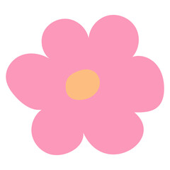 Flat flower bud element for beautiful design. Simple form. Vector drawing.