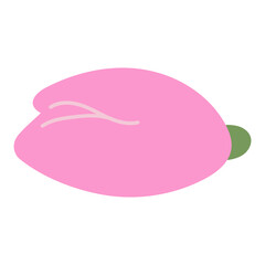 Flat flower bud element for beautiful design. Simple form. Vector drawing.