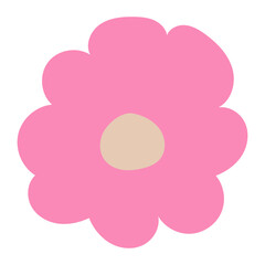 Flat flower bud element for beautiful design. Simple form. Vector drawing.