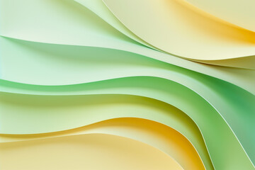abstract background with green and beige waves