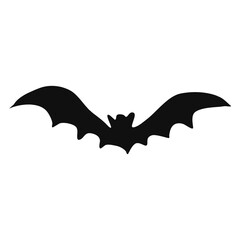 Halloween bats silhouettes for horror night holiday, cartoon vector icons. Halloween and trick or treat party decoration of black flying vampire bats isolated silhouettes for decoration elements