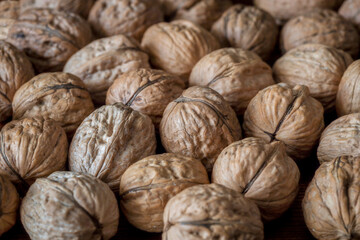 Walnuts full frame still life macro view
