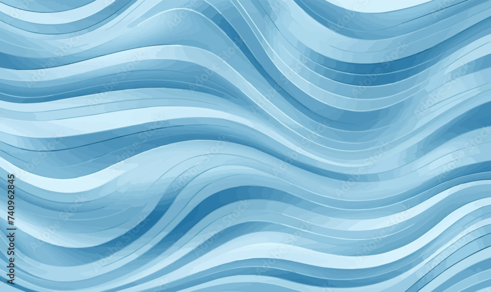 Poster light blue zebra pattern with wavy lines, seamless pattern vector distorted wallpaper