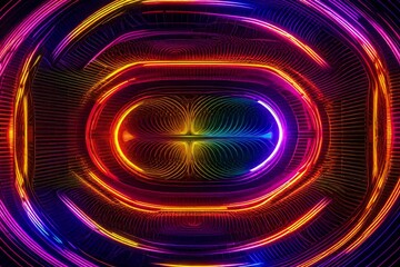 abstract background with glowing circles