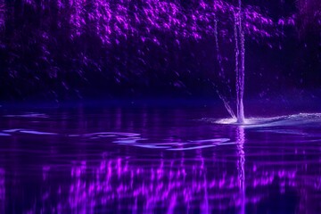 reflection in water, purple background
