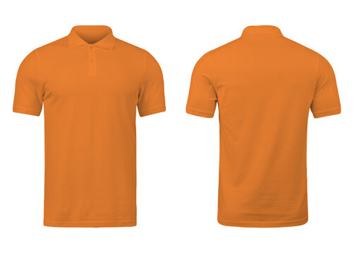 Orange Men's Polo Shirt Mockup High Resolution To Customize