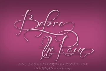 Signature Font Calligraphy Logotype Script Brush Font Type Font lettering handwritten