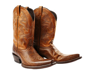 Cowboy leather boots cut out