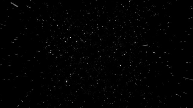 Star space travel hyperspace in galaxy background loop video animation.