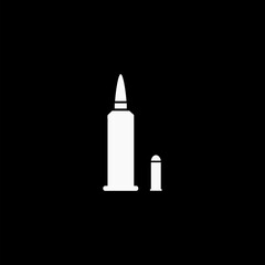 Two bullets icon simple sign isolated on white background 
