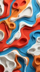 Abstract Colorful Paper Layers Artwork

