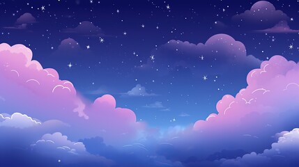 outer space night sky with clouds and stars abstract background, beautiful Night Sky Image