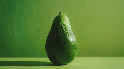 Avocado on a green background