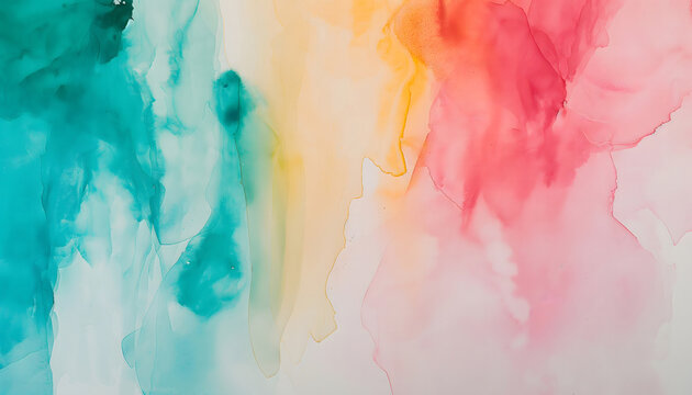 watercolor paintings with a rainbow of colors, in the style of multilayered textures