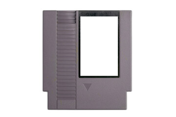 a retro game cartridge with blank label isolated
