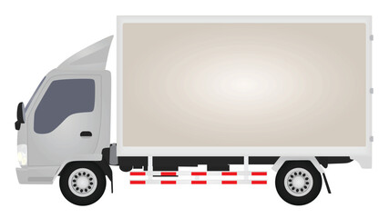White delivery truck. vector illustration