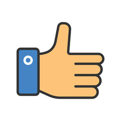 Thumbs up icon, like, thumbs up, thumb, better, encourage, good job, thumb up, nice, finger, communications