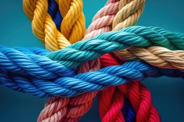 knot on a blue background