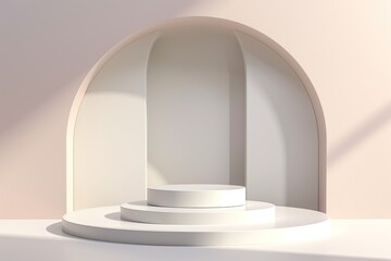 Ramadan Kareem themed stage for displaying festive products or Eid Mubarak greetings