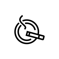 ashtray icon vector design template