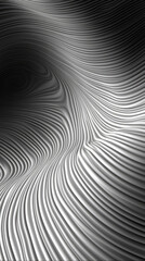 Abstract Black and White Swirling Lines Background

