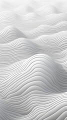 Abstract White 3D Wave Texture Background

