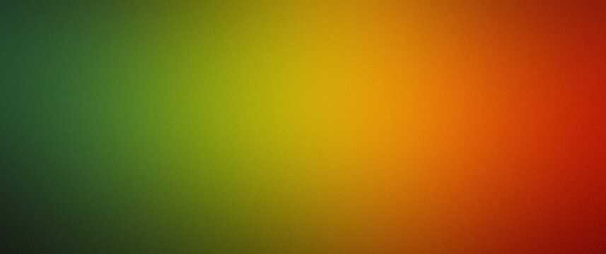 Grainy gradient background in green, yellow and red for design, covers, advertising, templates, banners and posters