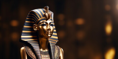 antique pharaoh statue Egypt Generative AI - obrazy, fototapety, plakaty