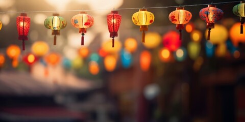 asian holiday lanterns Generative AI
