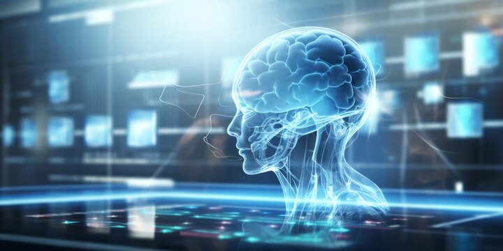 human brain scan digital interface Generative AI