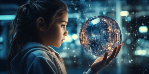 digital technologies for children's education Generative AI - obrazy, fototapety, plakaty