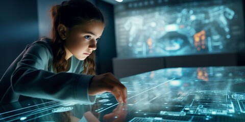 digital technologies for children's education Generative AI - obrazy, fototapety, plakaty