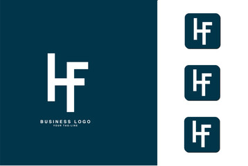 HF, FH, H, F, Abstract Letters Logo Monogram