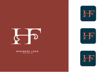 HF, FH, H, F, Abstract Letters Logo Monogram