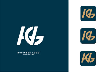 HG, GH, H, G, Abstract Letters Logo Monogram
