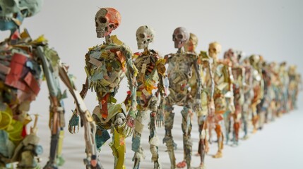 an army of bodies made of waste 