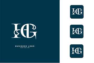 HG, GH, H, G, Abstract Letters Logo Monogram