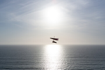 Paraglider over the sea