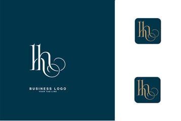 H, HH, Abstract Letters Logo Monogram