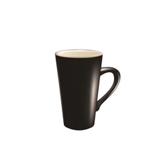 Black  empty mug. vector illustration