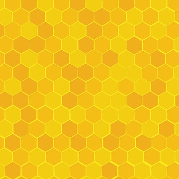 illustration of abstract yellow honeycomb shape