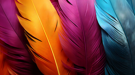 Soft feather decoration, feather texture