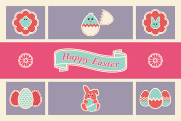 Fototapeta na wymiar Easter icons and graphics in vector format