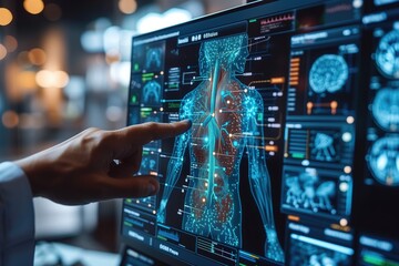 consults with a cardiologist remotely via a telemedicine platform powered by AI. The AI assists the doctor in analyzing the patient's medical history, symptoms, and diagnostic tests in real-time