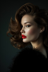 Fashion portrait of a beautiful model