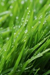 Beauty is in the details: green grass on snowy ground