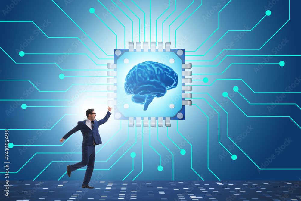 Aufkleber concept of ai - artificial intelligence in action
