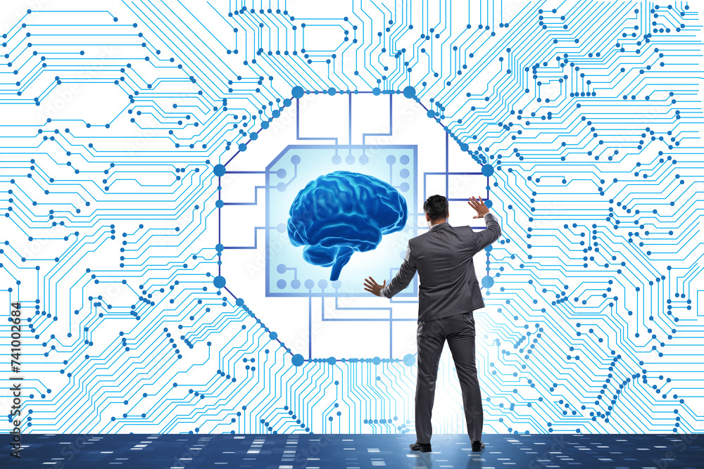 Poster concept of ai - artificial intelligence in action