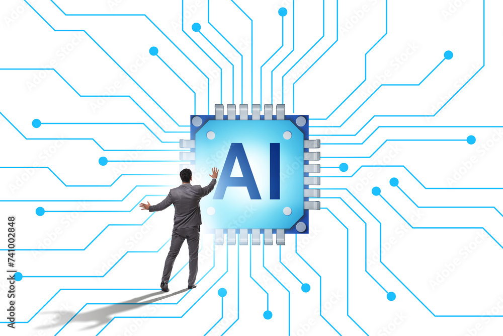 Poster concept of ai - artificial intelligence in action