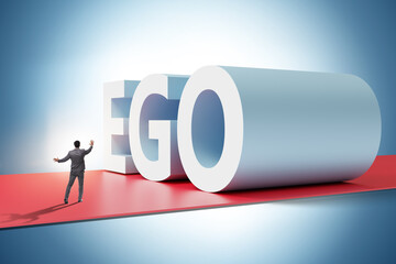 Ego personality concept with businessman